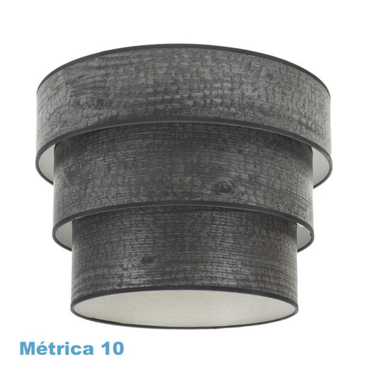 Pantalla Colgante Triple Smile M10 Madera Negra 50x40x28 cm Fabrilamp - vista principal | Fabrilamp / Abrila