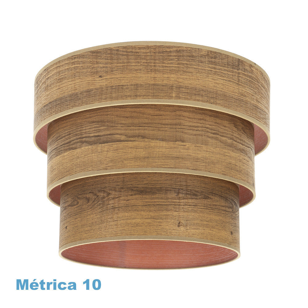 Smile Pantalla Colgante Triple Madera Oscura Fabrilamp / Abrila 99.PA-175395084