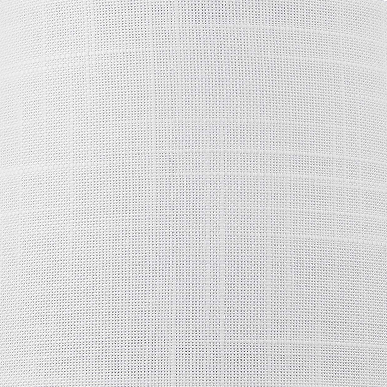 Pantalla cónica de lino blanco AJP, detalle de la textura del tejido