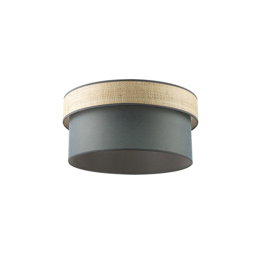 Pantalla Colgante Doble Natural y Verde Fabrilamp / Abrila 99.PA-173094006