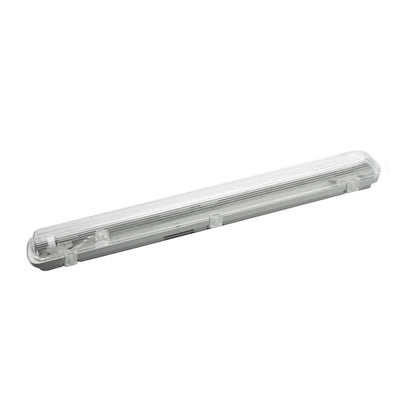 Pantalla estanca Lines fabricada en aluminio color gris transparente