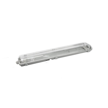 Pantalla estanca Lines fabricada en aluminio color gris transparente