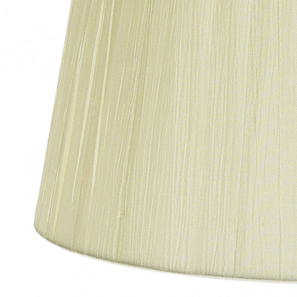 Pantalla Laura E27 Beige - Detalle del material textil plisado.