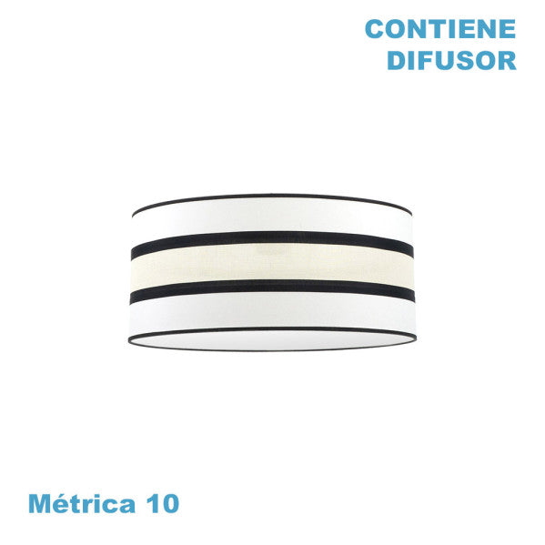 Pantalla Colgante Karla 60 cm Blanco Beis con Difusor Fabrilamp - vista principal | Fabrilamp / Abrila