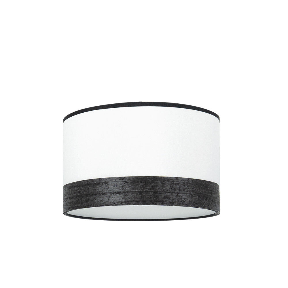 Pantalla Cloe Blanca y Madera Negra Fabrilamp / Abrila 99.PA-175441009