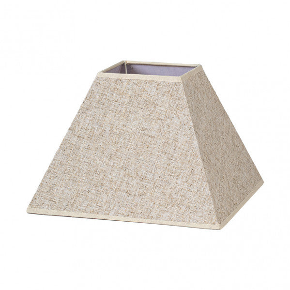 Pantalla Piramidal Tenorio E27 Lino Beige 45x20x32h de Fabrilamp/Abrila