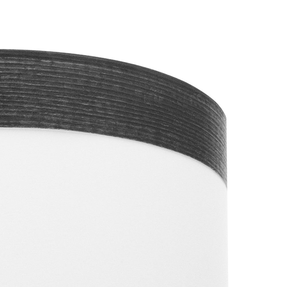 Pantalla Cloe fabricada en Textil color Blanco/Madera Negra para lámpara de mesa