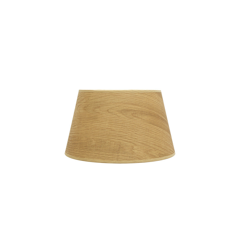 Pantalla Salma E27 Fabrilamp / Abrila conica textil madera clara, referencia 178312585