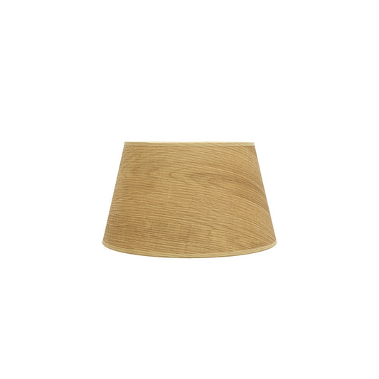 Pantalla Salma E27 Fabrilamp / Abrila conica textil madera clara, referencia 178312585