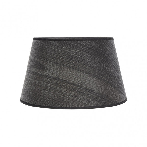 Pantalla de Lámpara Salma Cónica Abierta 40 cm Madera Negra Fabrilamp