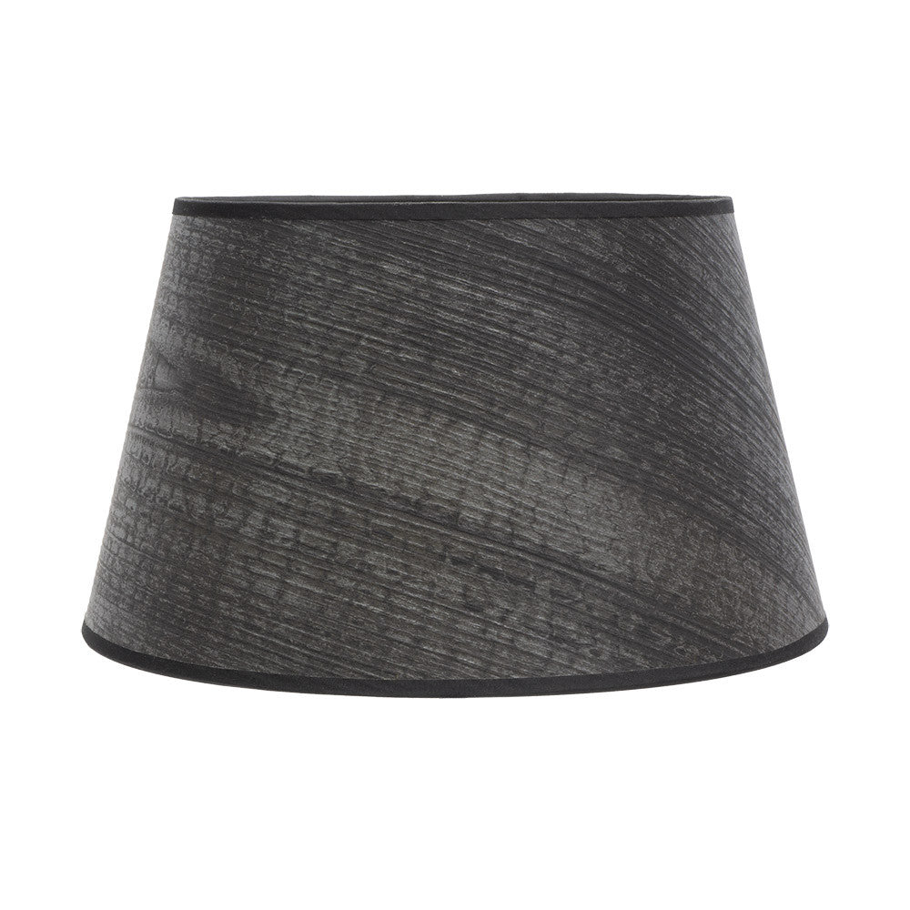 Pantalla Salma E27 cónica Fabrilamp / Abrila madera negra ref. 178314509