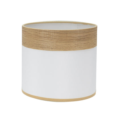 Pantalla Cloe Fabrilamp / Abrila textil blanca y madera clara, Ref 99.PA-175471085