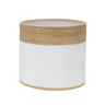 Pantalla Cloe Fabrilamp / Abrila textil blanca y madera clara, Ref 99.PA-175471085