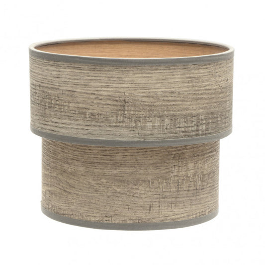 Pantalla de Sobremesa Doble Smile 18 cm Madera Gris Fabrilamp - vista principal | Fabrilamp / Abrila