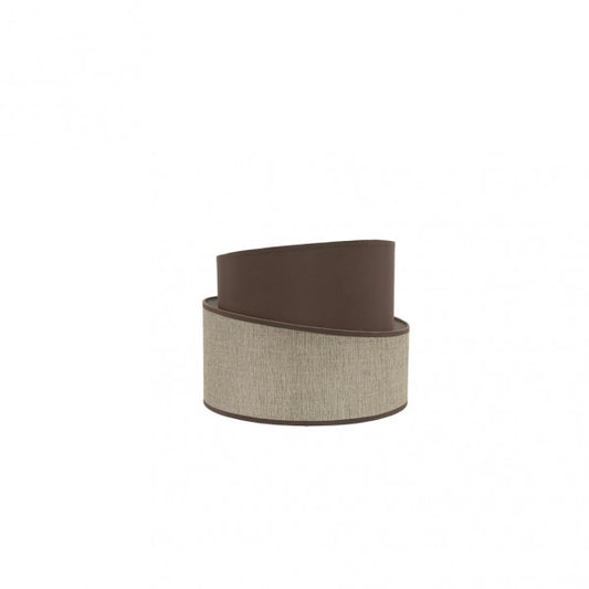 Pantalla de Sobremesa Hara 18 cm Doble Marrón Textil Fabrilamp - vista principal | Fabrilamp / Abrila