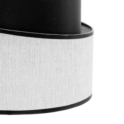 Pantalla Hara fabricada en textil, color blanco y negro