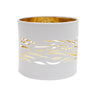 Pantalla Sobremesa Textil Blanco-Oro Niebla Fabrilamp / Abrila 99.PA-157771075