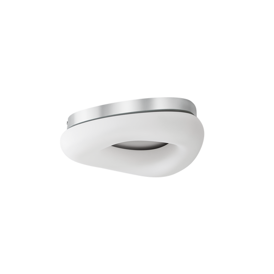 Plafón Moderno LED Paris Blanco / Plata – vista principal · Ref. 154784001