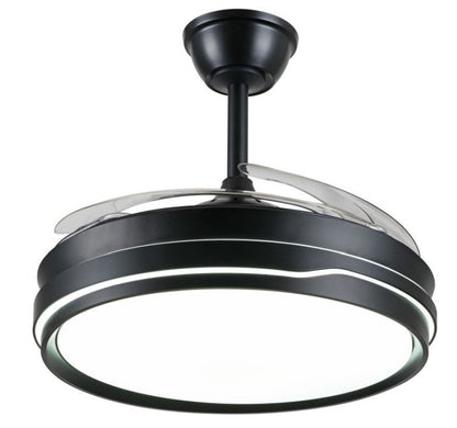 Ventilador de techo Selina-L de PB Lighting (Ø108cm) Negro, con luz LED CCT 8000lm, app Fan Lamp Pro y mando - Ref PB70224.

