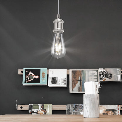 Colgante Elkan AJP/Alemar (Ref. 10744): Descubre sus elegantes dimensiones.  Niquel satinado, diseño industrial. LuzGuru.com
