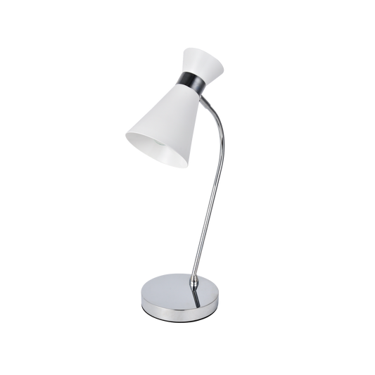 Flexo de Bombilla Petra Blanco / Cromo – vista principal · Ref. 154371001