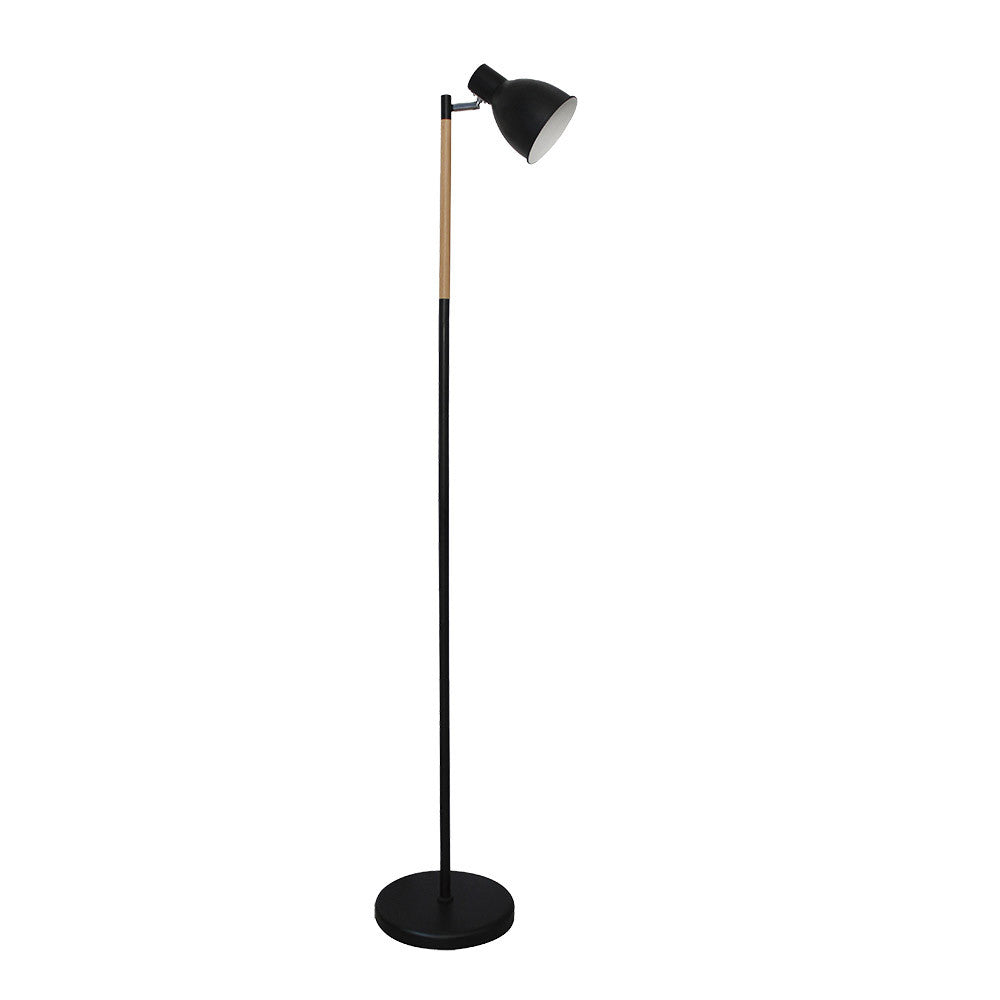 Lámpara de pie Afocar Fabrilamp / Abrila en metal y madera, ref. 205341009