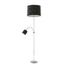 Armonia Pie de Salón con Lector Plata y Madera Negra Fabrilamp / Abrila 188742010