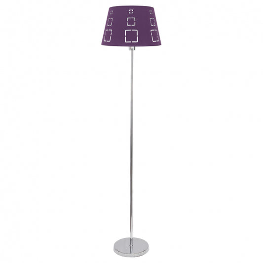 Lámpara de Pie de Salón Celaya 166 cm Pantalla Calada Berenjena Fabrilamp - vista principal | Fabrilamp / Abrila