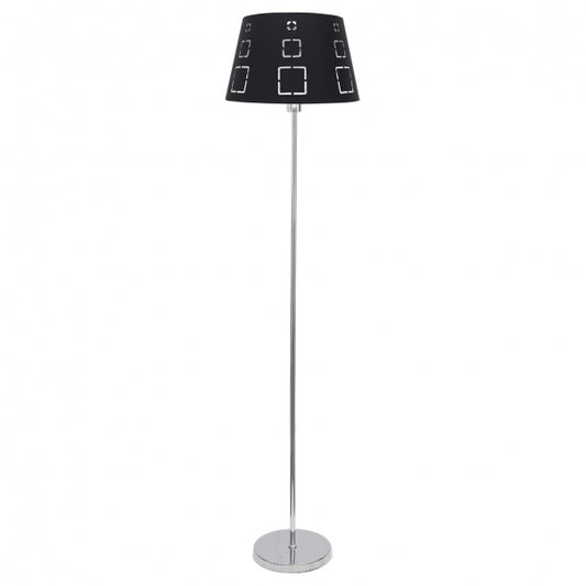 Pie de salón Celaya negro de Fabrilamp, diseño moderno y elegante para iluminar tu sala.  Compra en luzguru.com