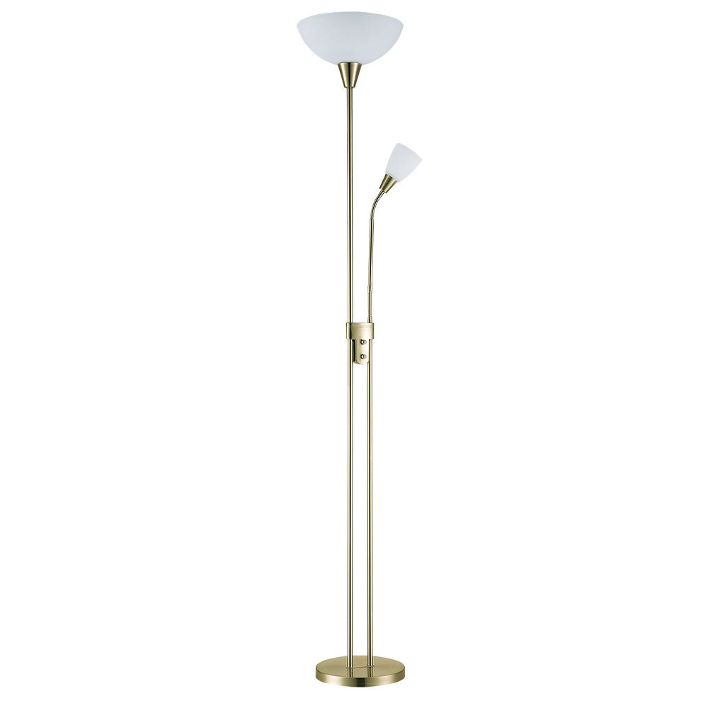 Pie de Salón Deneb Cuero Fabrilamp / Abrila 135642014 con Lector Orientable