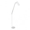 Pie de salón Majoris Blanco/Cromo de Fabrilamp, articulado y orientable, ideal para salones y dormitorios. luzguru.com