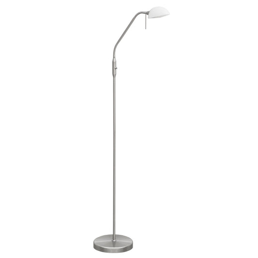 Lámpara de Pie Modos 170 cm Níquel Satinado con Pantalla de Cristal Alemar - vista principal | AJP / Alemar