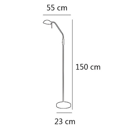 Pie de salón Modos AJP/Alemar 10208: Medidas detalladas. Iluminación elegante y cálida para tu hogar. Envío rápido desde LuzGuru.
