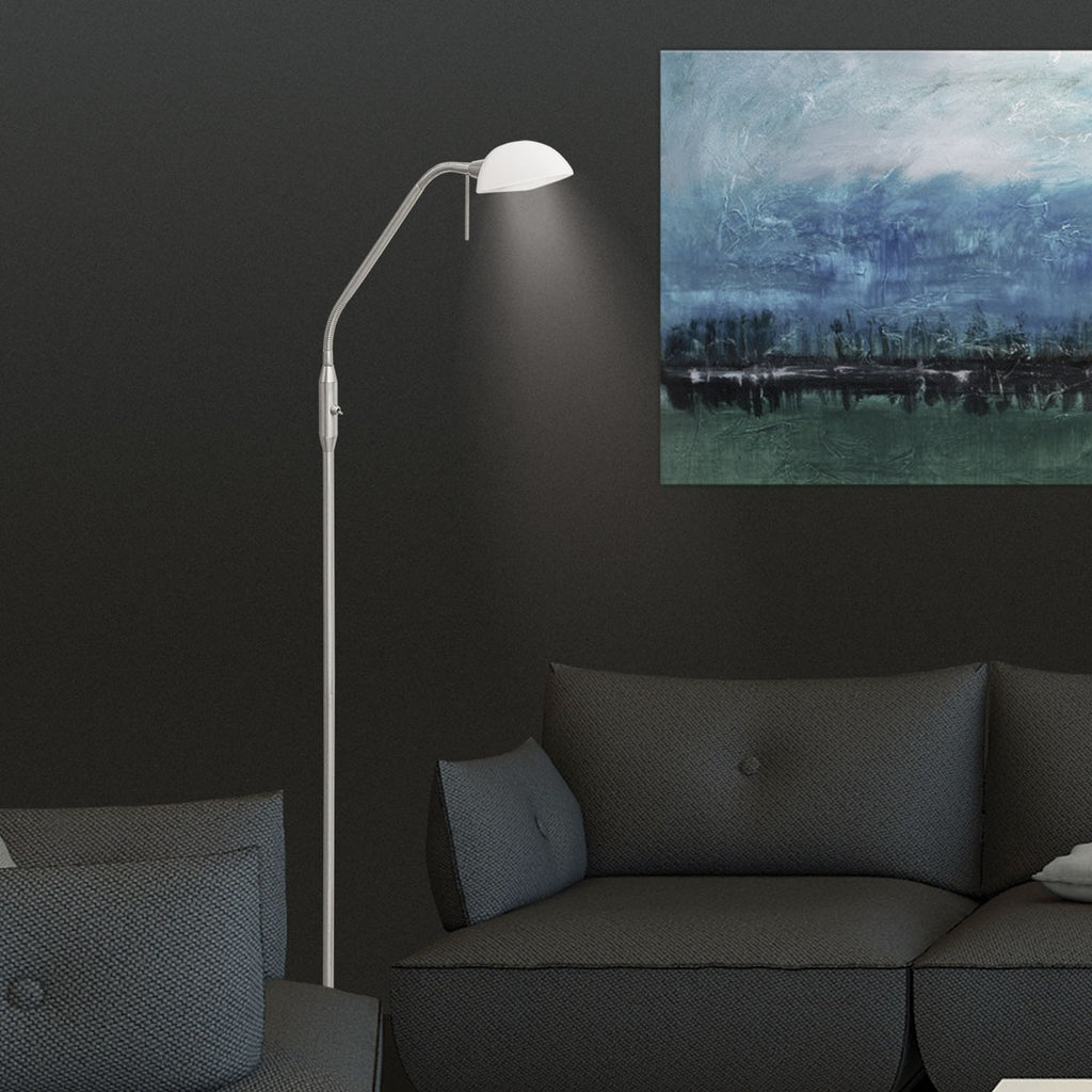 Medidas Pie de Salón Modos AJP/Alemar 10208 - Níquel Satinado. LuzGuru
