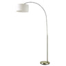 Lámpara de pie Polux Fabrilamp / Abrila moderna en cuero beige, ref. 135241014