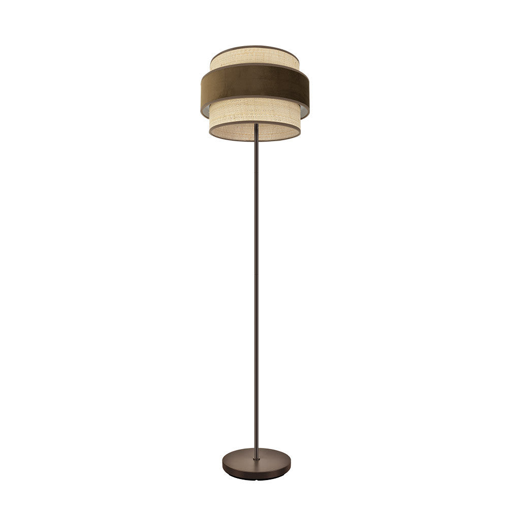 Lámpara de pie REYES Fabrilamp / Abrila nature textil marrón, Ref. 177441002