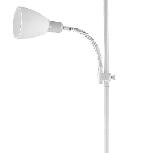 Lámpara Rilon fabricada en metal color blanco con pantalla textil