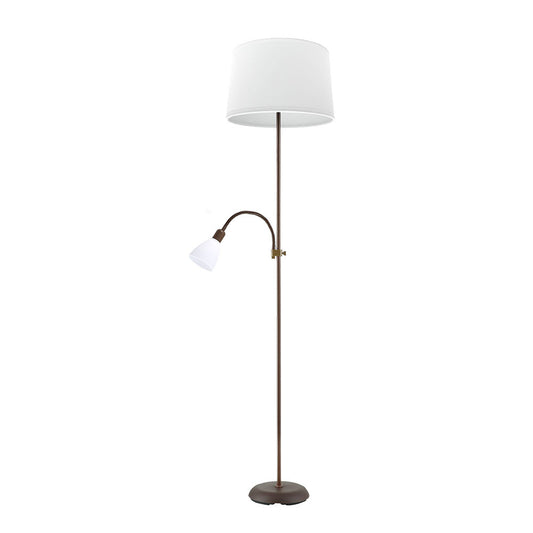 Pie de Salón Rilon Fabrilamp / Abrila con Lector Marrón y Blanco 175242002