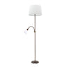 Pie de Salón Rilon Fabrilamp / Abrila con Lector Marrón y Blanco 175242002