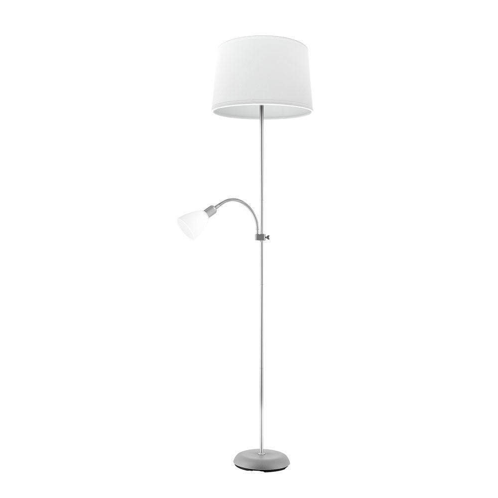 Pie de Salón Rilon con Lector Plata Fabrilamp / Abrila 175242010