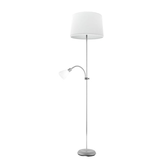 Pie de Salón Rilon con Lector Plata Fabrilamp / Abrila 175242010