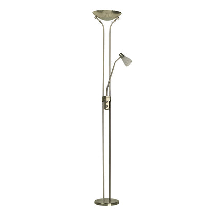 ROSS Lámpara de Pie con Lector Cuero Fabrilamp / Abrila - Ref. 136243014