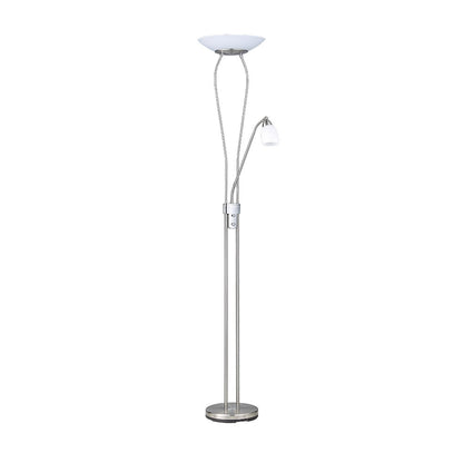 Lámpara de pie Wolf Fabrilamp / Abrila con lector orientable, ideal para salón y lectura. Ref: 135942003