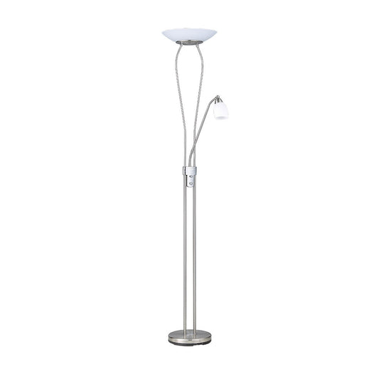 Lámpara de pie Wolf Fabrilamp / Abrila con lector orientable, ideal para salón y lectura. Ref: 135942003