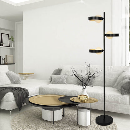 Medidas pie de salón Arianna Negro-Oro AJP/Alemar Ref. 60423 - LuzGuru
