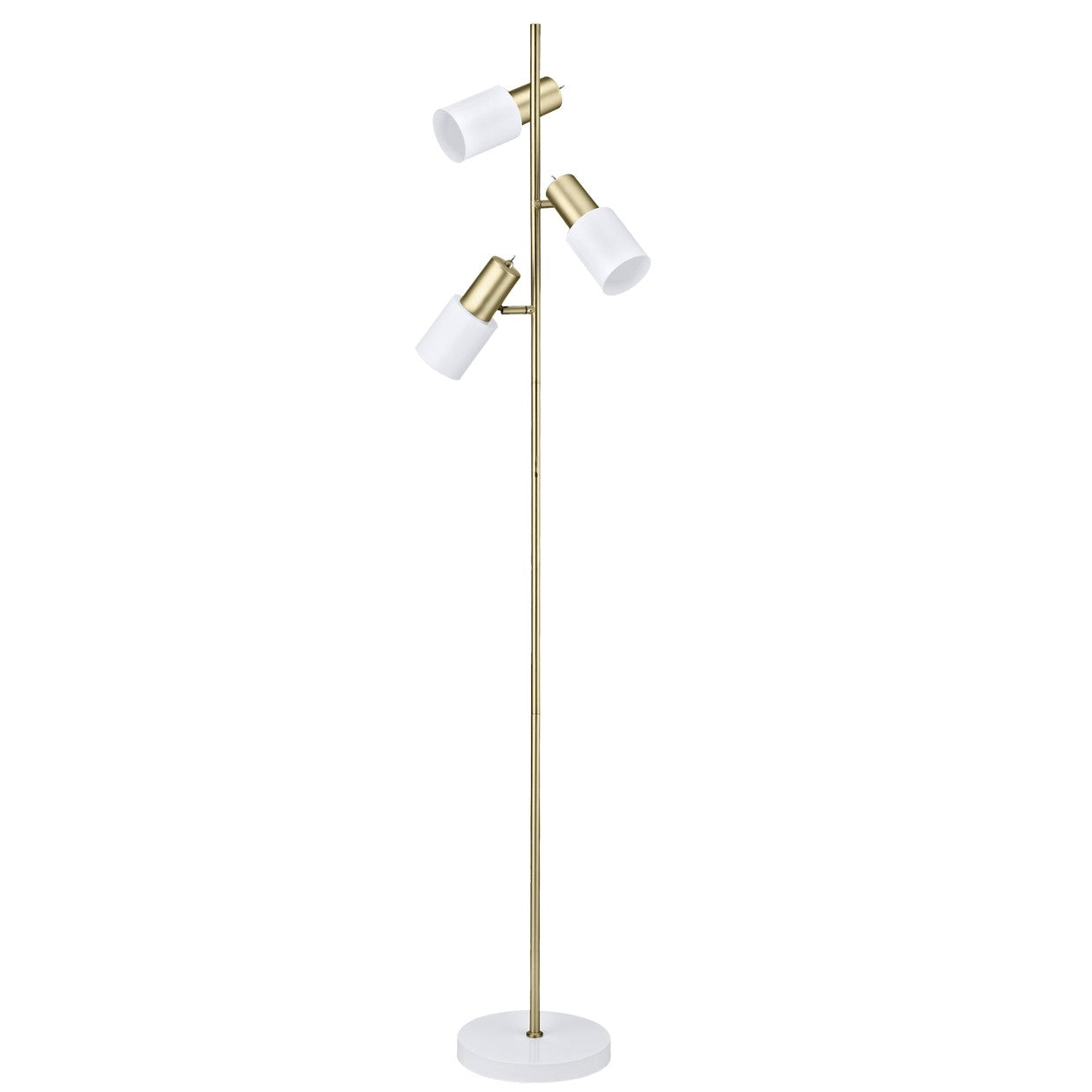 Pie de salón AJP / Alemar Maena 10913 - Blanco y Latón - luzguru.com