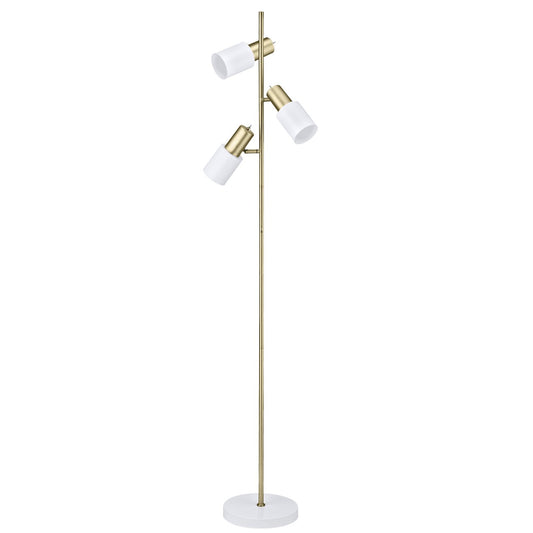Lámpara de Pie Maena 150 cm 3 Luces Blanco y Latón Alemar - vista principal | AJP / Alemar