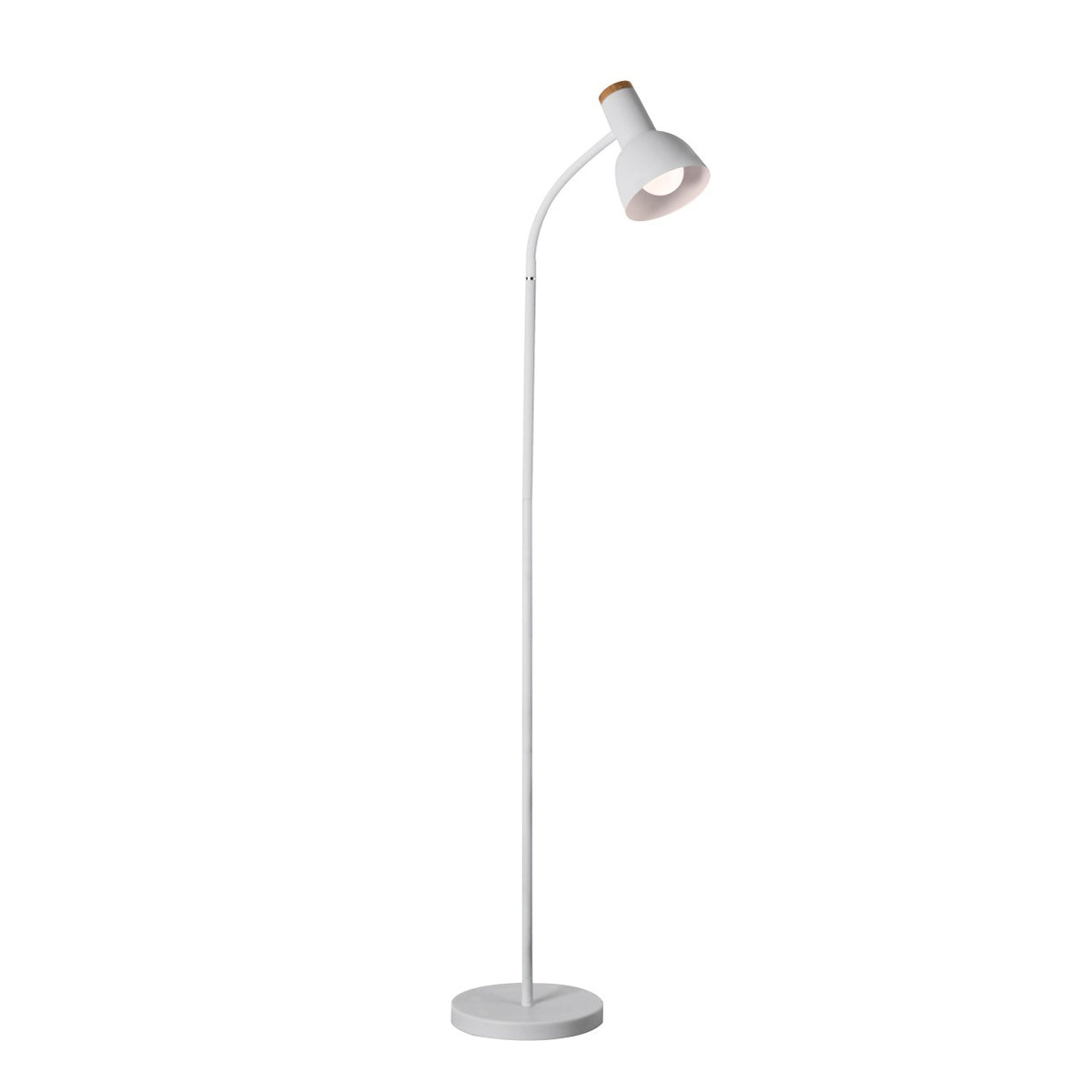 Lámpara de Pie de Salón Ander 157 cm Blanco y Madera Alemar - vista principal | AJP / Alemar · Ref. 11875
