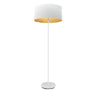 Lámpara de pie Anuska Fabrilamp / Abrila blanca y oro, diseño moderno y elegante.