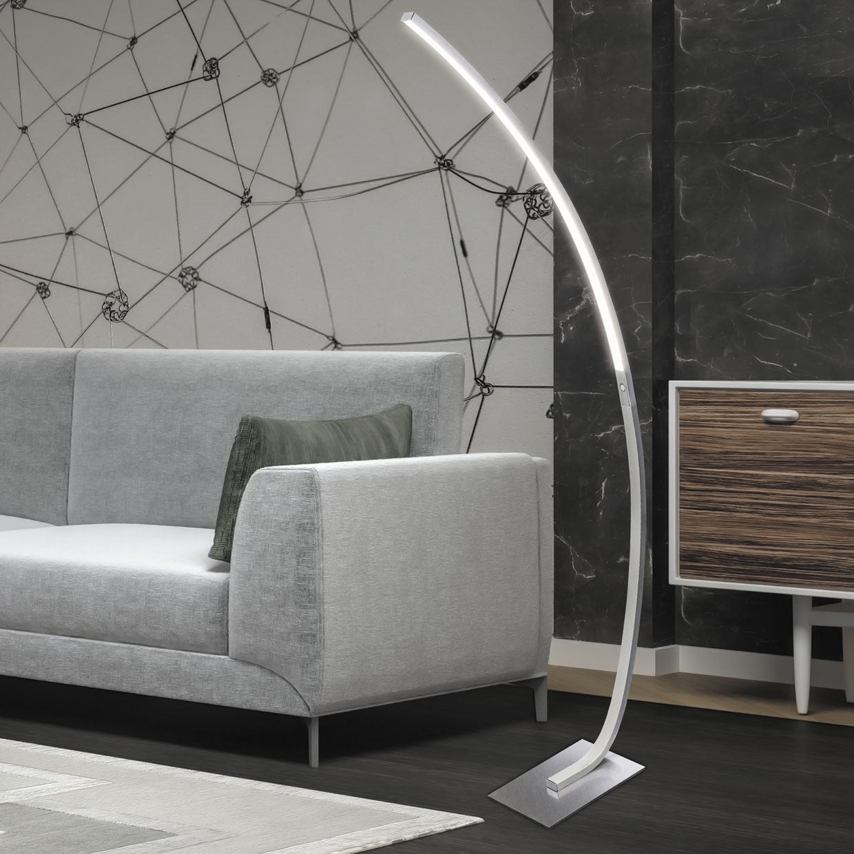 Medidas Lámpara Pie Salón LED AJP/Alemar Apolo Ref. 10683 - luzguru.com
